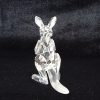 Swarovski Silver Crystal 181756 "Endangered Species" Mother Kangaroo With Baby. SOLD.