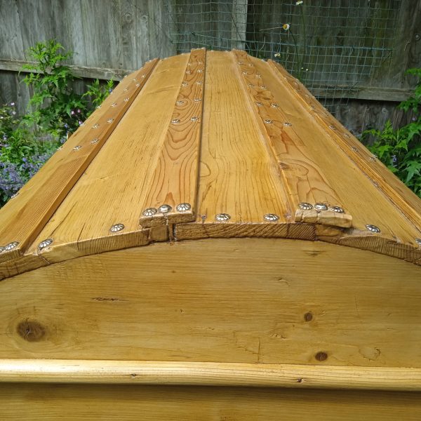 Vintage "Dutch" Domed Pine Blanket Box/Trunk. SOLD.