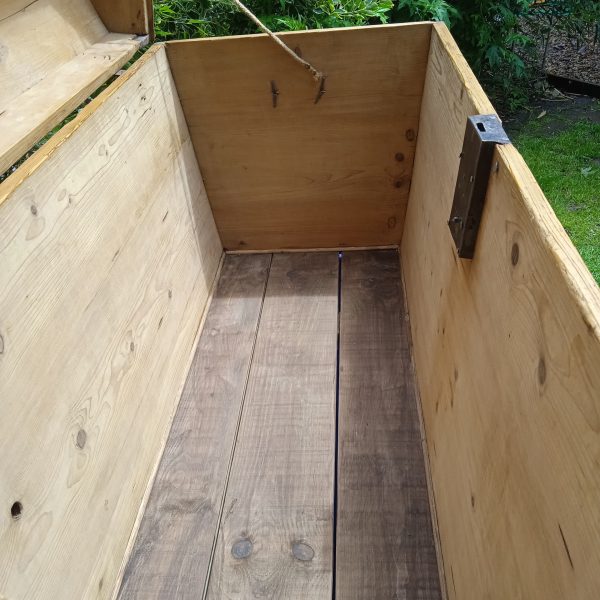 Vintage "Dutch" Domed Pine Blanket Box/Trunk. SOLD.