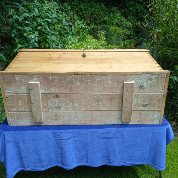 Vintage "Dutch" Domed Pine Blanket Box/Trunk. SOLD.