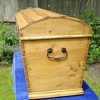 Vintage "Dutch" Domed Pine Blanket Box/Trunk. SOLD.