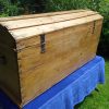 Vintage "Dutch" Domed Pine Blanket Box/Trunk. SOLD.