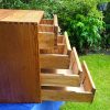 Antique Oak 4 Drawer School, Filing Chest with Darlington Label. SOLD.