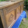 Antique Oak Coffer With Carved Panel Detail. Circa 1840. SOLD.