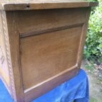 Antique Oak Coffer With Carved Panel Detail. Circa 1840. SOLD.