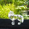 Swarovski Silver Crystal Retired "Woodland Friends" Large Wolf. No 207549. Boxed. SOLD.