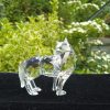 Swarovski Silver Crystal Retired "Woodland Friends" Large Wolf. No 207549. Boxed. SOLD.