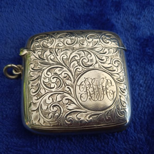 Silver Vesta Case. Hallmarked Birmingham 1946. SOLD.