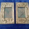 Vintage Pair Of Copper Fronted Art Nouveau Glazed Photo Frames. SOLD.