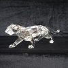 Swarovski Silver Crystal Retired Leopard No 217093 "African Wildlife" Boxed. SOLD