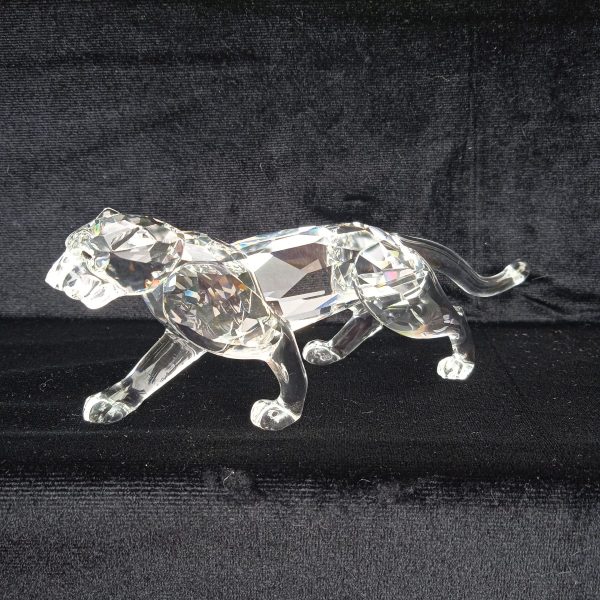 Swarovski Silver Crystal Retired Leopard No 217093 "African Wildlife" Boxed. SOLD