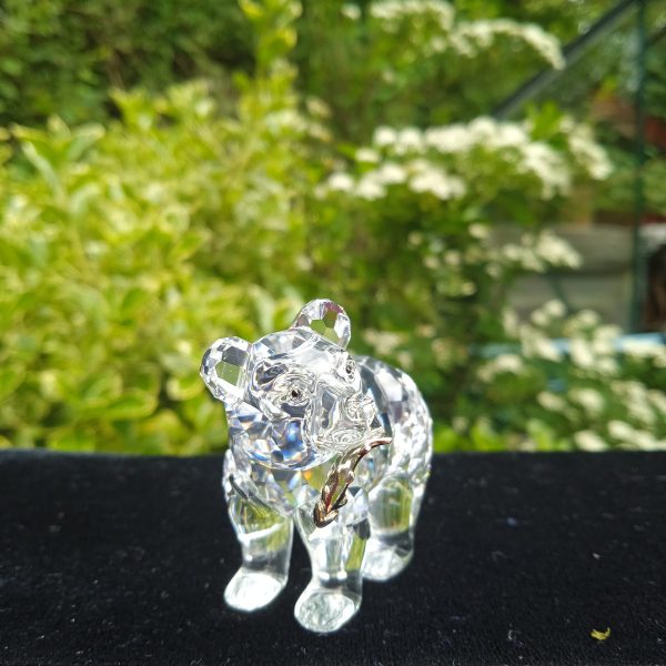 Swarovski Silver Crystal Retired No 261925 "Rare Encounters" Grizzly Bear Boxed. SOLD