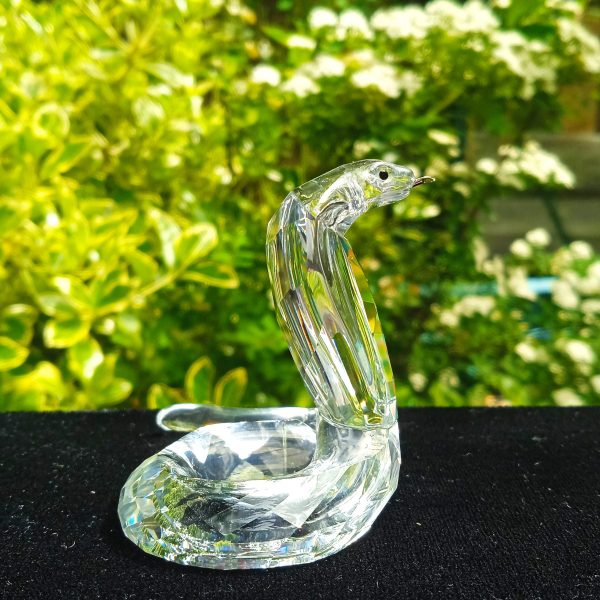 Swarovski Silver Crystal 243979 Retired "African Wildlife" Cobra. Boxed. SOLD.