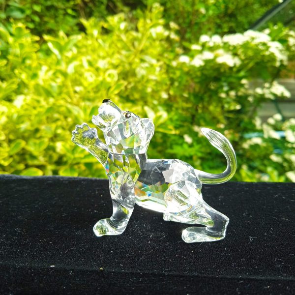 Swarovski Silver Crystal no 210460 "African Wildlife" Lion Cub. Boxed.