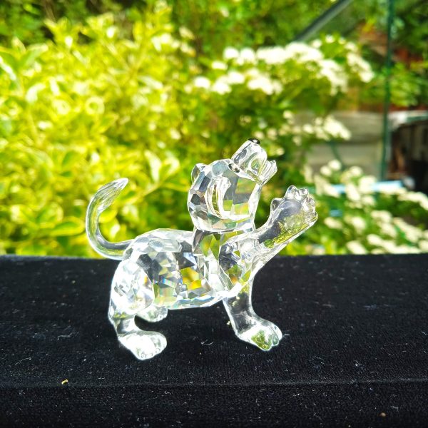 Swarovski Silver Crystal no 210460 "African Wildlife" Lion Cub. Boxed.
