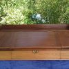 Antique Pine Table Top Writing Slope With Hinged Top.