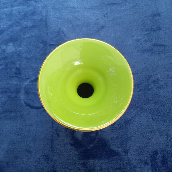 Handmade In Italy. Green & Gold Vase. SOLD