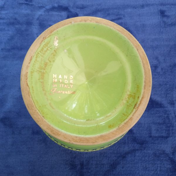 Handmade In Italy. Green & Gold Vase. SOLD