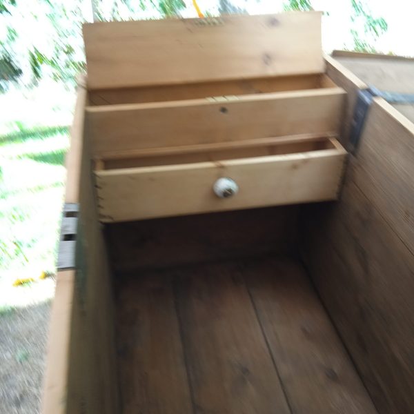 IMG_20240908_141340 Antique Pine Blanket Chest/Trunk. SOLD.