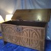 Rare Late 17th Century , Hand Carved Panel Oak Coffer. SOLD.