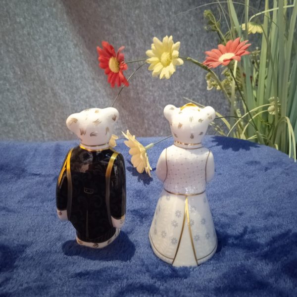 Royal Crown Derby Bride & Groom Tear Bears Boxed. SOLD