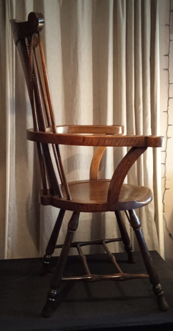 Antique 19th Century Oak" Goldsmiths Style" Windsor Stick Back Chair. C1830/50. SOLD.