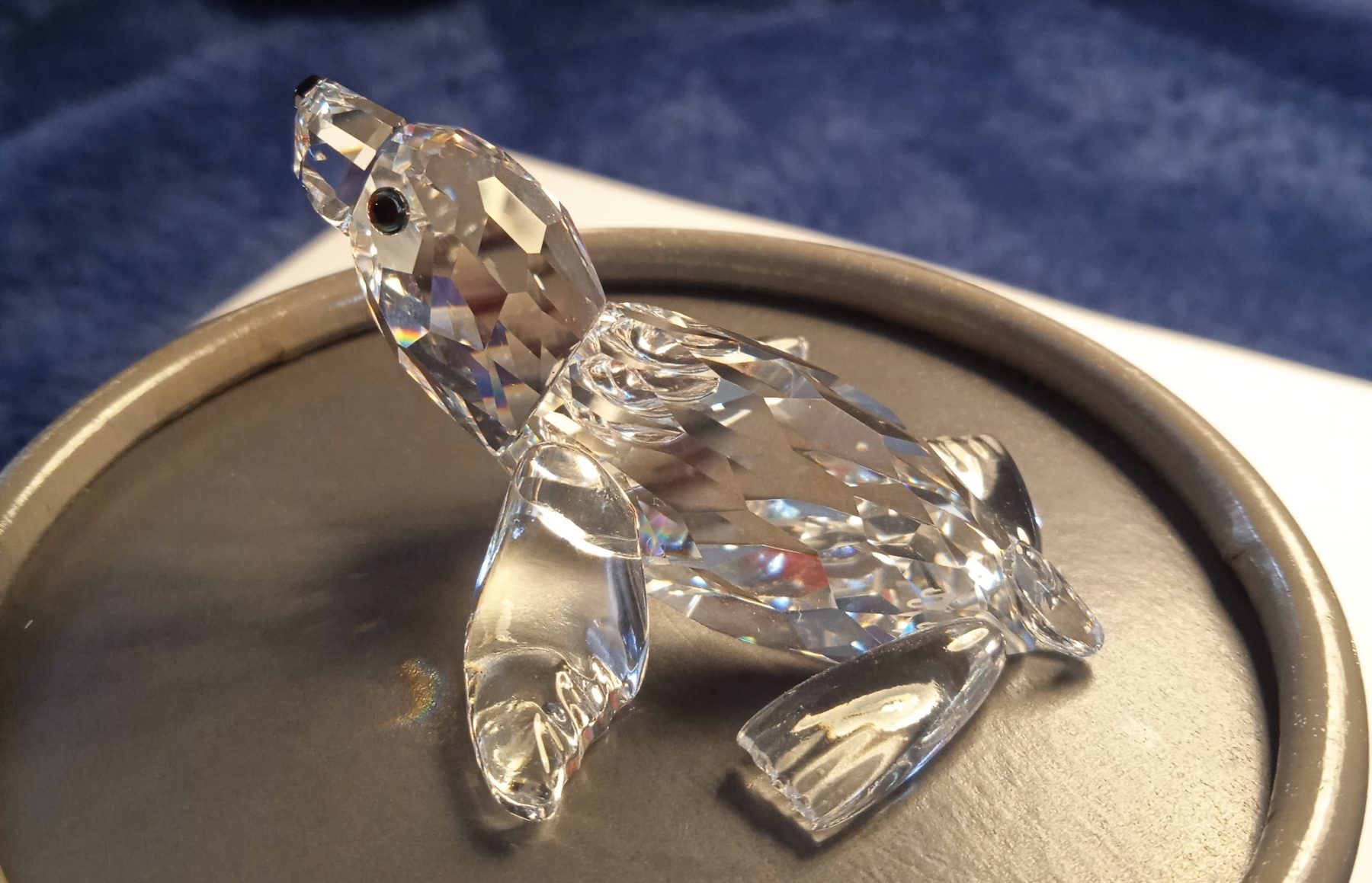 Swarovski Crystal "Aquatics Worlds" Retired Baby Sealion. Boxed. SOLD
