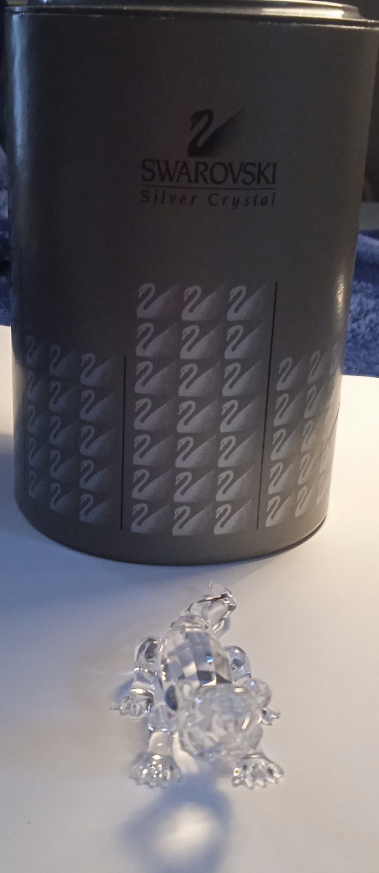 Swarovski Crystal "Endangered Species" Retired Baby Alligator. Boxed.