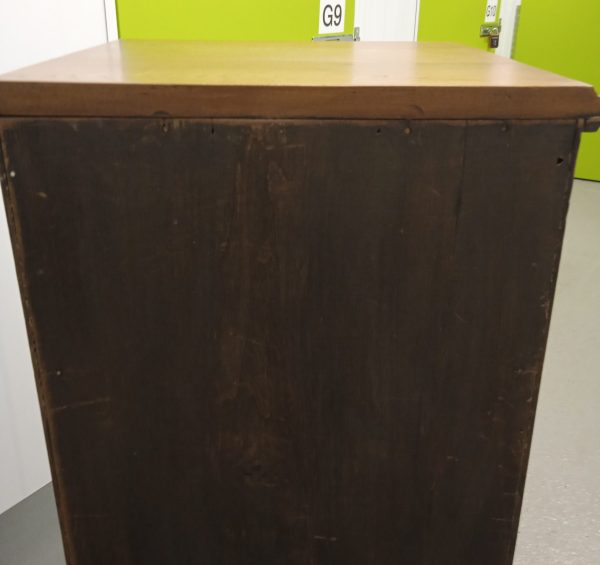 Antique Oak 10 Drawer Upright Filing Chest With Original Brass Fitting. C1900. SOLD.