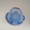 Vintage Murano Blue Bubble Glass Ashtray.